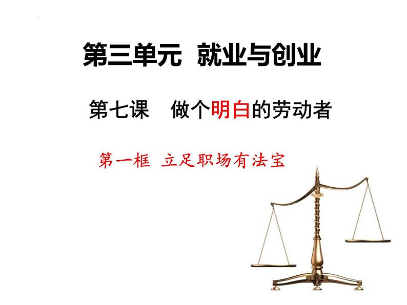 7.1 立足职场有法宝 课件-2023-2024学年高中政治统编版选择性必修二法律与生活第2页