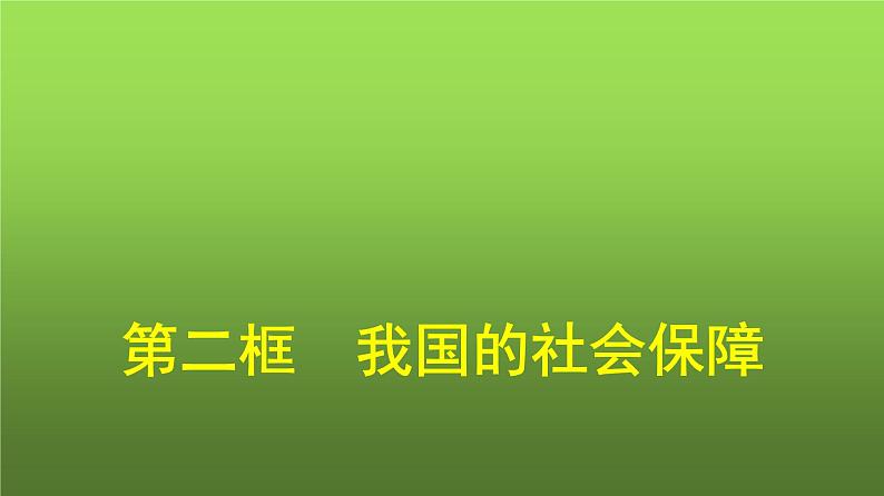 人教版（浙江专用）高中思想政治必修2经济与社会第4课第2框我国的社会保障课件01