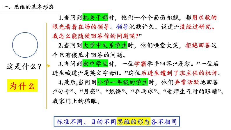 1.2思维形态及其特征 课件-2023-2024学年高中政治统编版选择性必修3逻辑与思维第6页