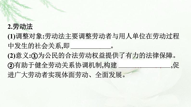 人教版（浙江专用）高中思想政治选择性必修2法律与生活第3单元第7课第1框立足职场有法宝课件08