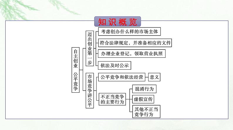 人教版（浙江专用）高中思想政治选择性必修2法律与生活第3单元第8课第1框自主创业公平竞争课件第5页