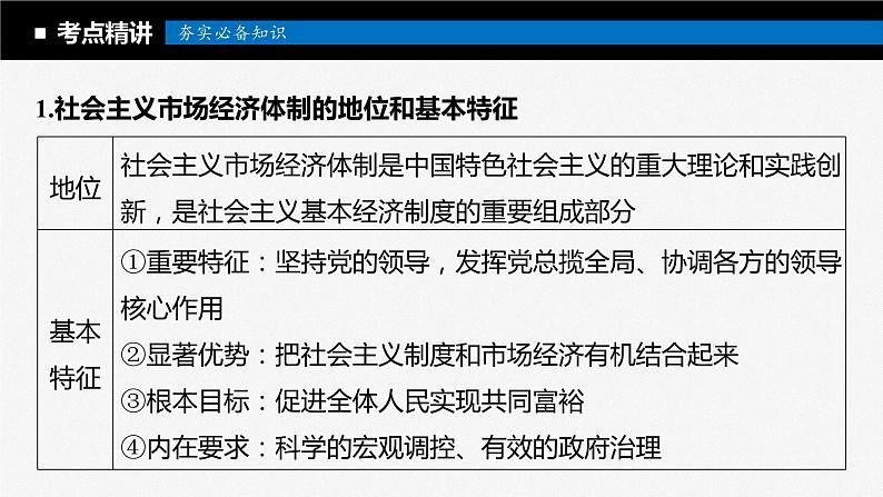 2024年高考政治一轮复习课件（部编版） 必修2　第06课　课时2　更好发挥政府作用07