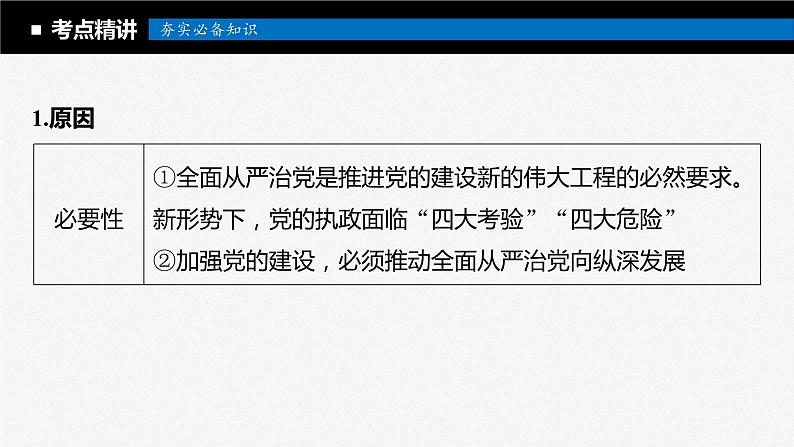 2024年高考政治一轮复习课件（部编版） 必修3　第11课　课时2　巩固党的执政地位07