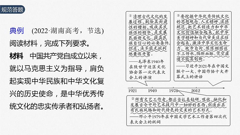 2024年高考政治一轮复习课件（部编版） 必修4　大题攻略　主观题对“继承发展中华优秀传统文化”的考查第5页