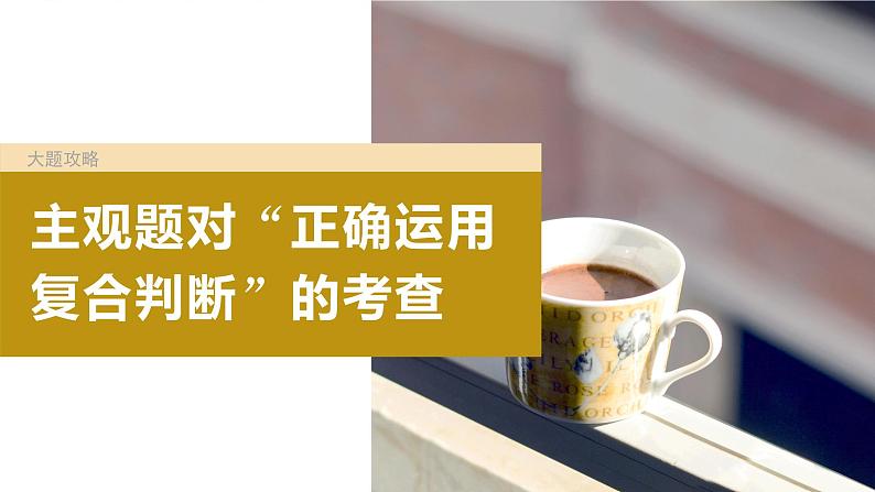 2024年高考政治一轮复习课件（部编版） 选择性必修3　大题攻略　主观题对“正确运用复合判断”的考查04