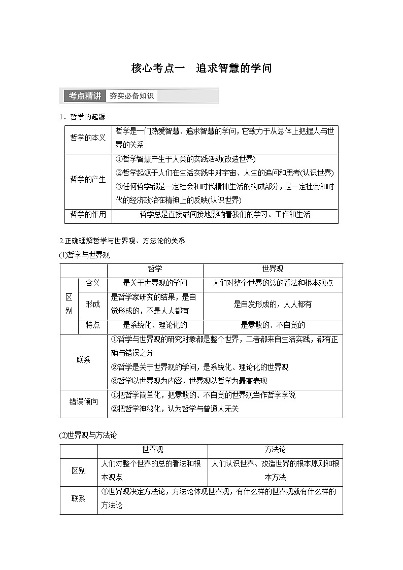 2024年高考政治一轮复习讲义（部编版） 必修4　第18课　时代精神的精华（教师版）第3页