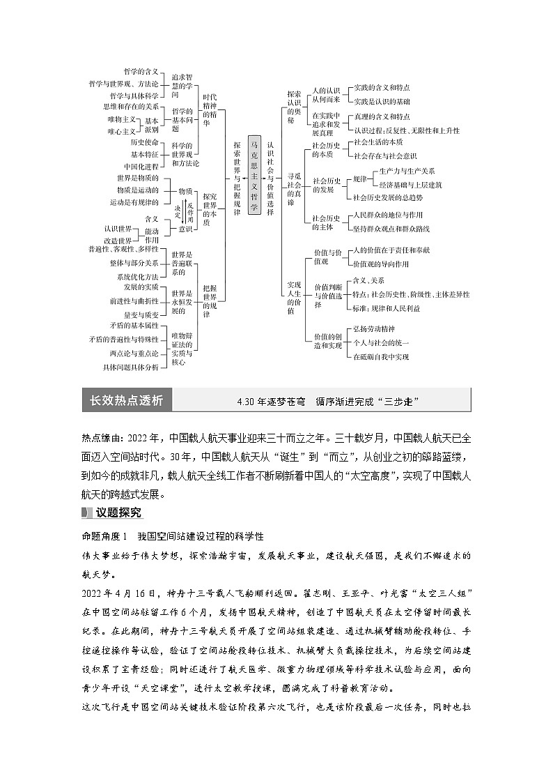 2024年高考政治一轮复习讲义（部编版） 必修4　阶段提升复习4　辩证唯物主义和历史唯物主义（学生版）第2页