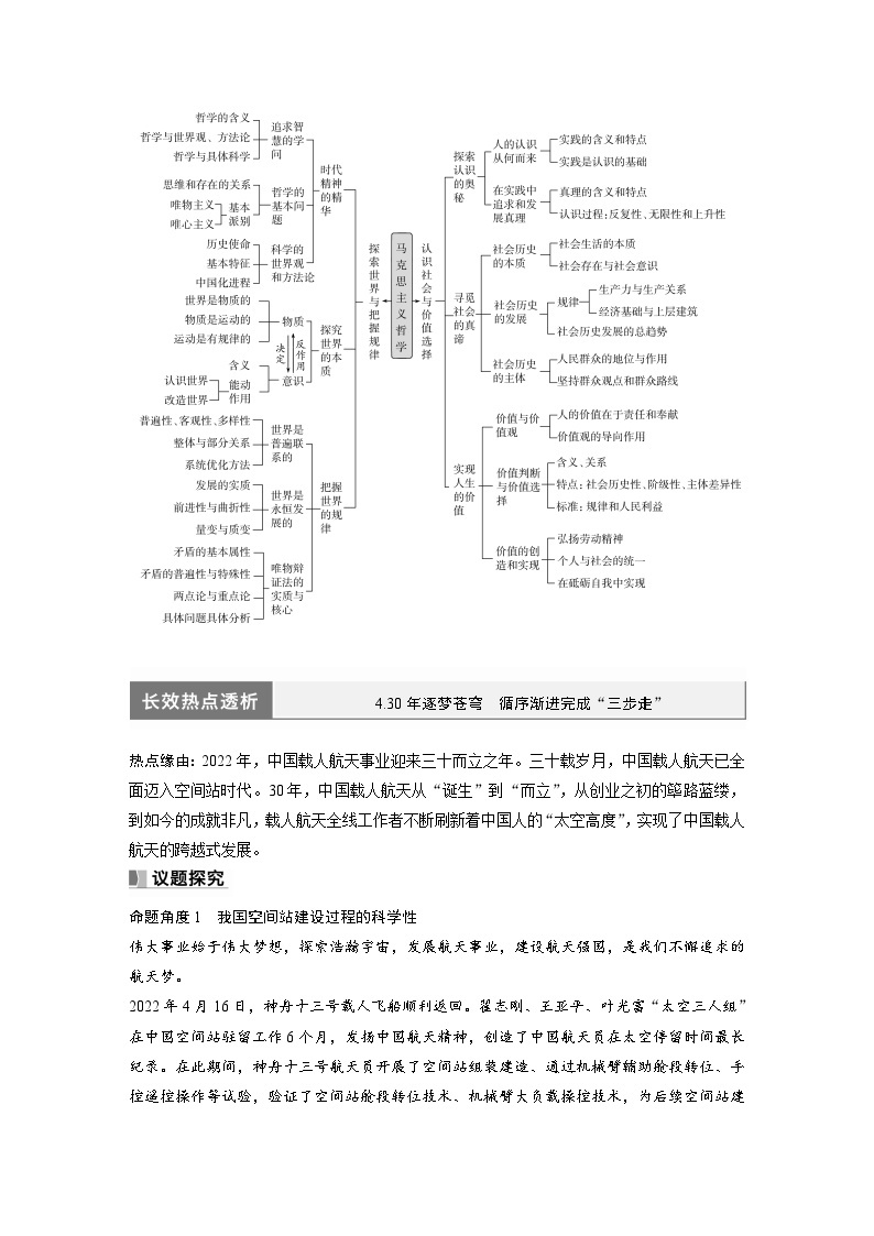 2024年高考政治一轮复习讲义（部编版） 必修4　阶段提升复习4　辩证唯物主义和历史唯物主义02