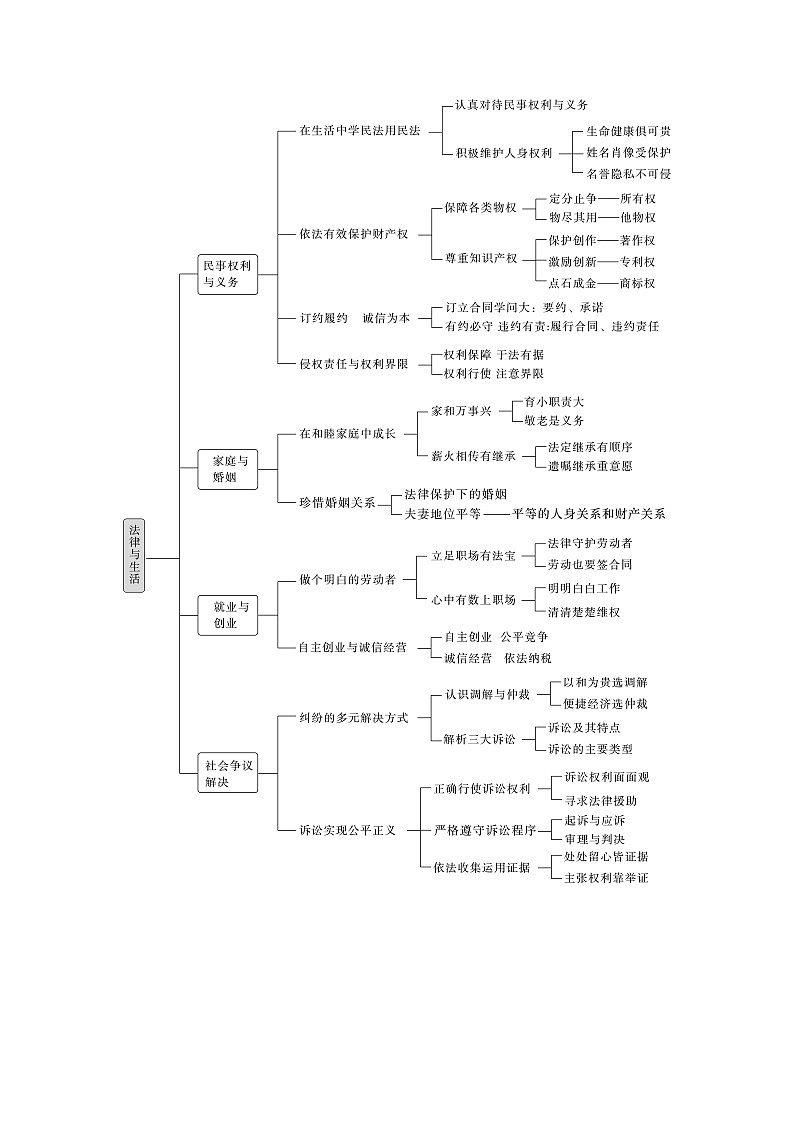 2024年高考政治一轮复习讲义（部编版） 选择性必修2　阶段提升复习7　法律与生活02
