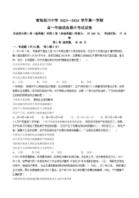 青海省湟川中学2023-2024学年高一上学期期中考试政治试题