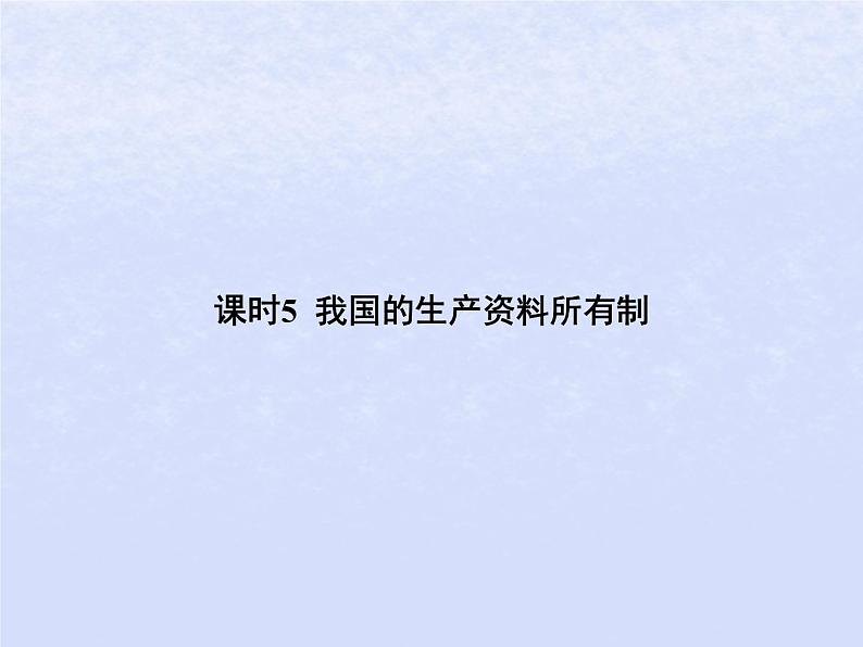 2024高考政治基础知识综合复习必修2课时5我国的生产资料所有制课件第1页