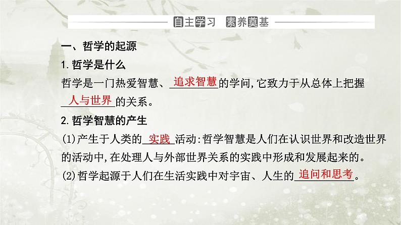 人教版高中思想政治必修4哲学与文化第一单元探索世界与把握规律第一课第一框追求智慧的学问课件第3页