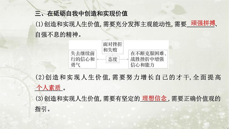 人教版高中思想政治必修4哲学与文化第二单元认识社会与价值选择第六课第三框价值的创造和实现课件第7页