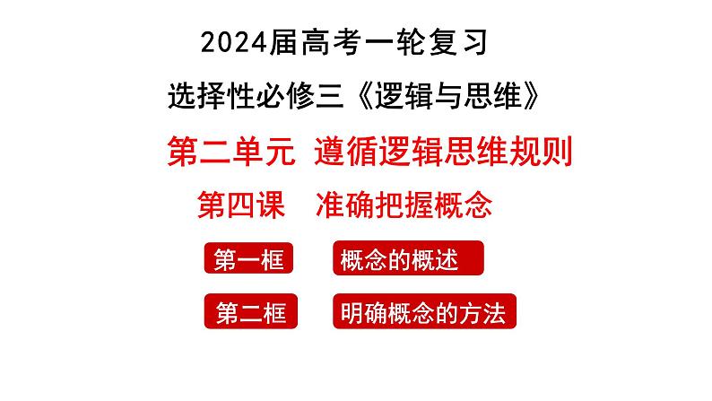 第四课 准确把握概念 课件-2024届高考政治一轮复习统编版选择性必修三逻辑与思维第3页