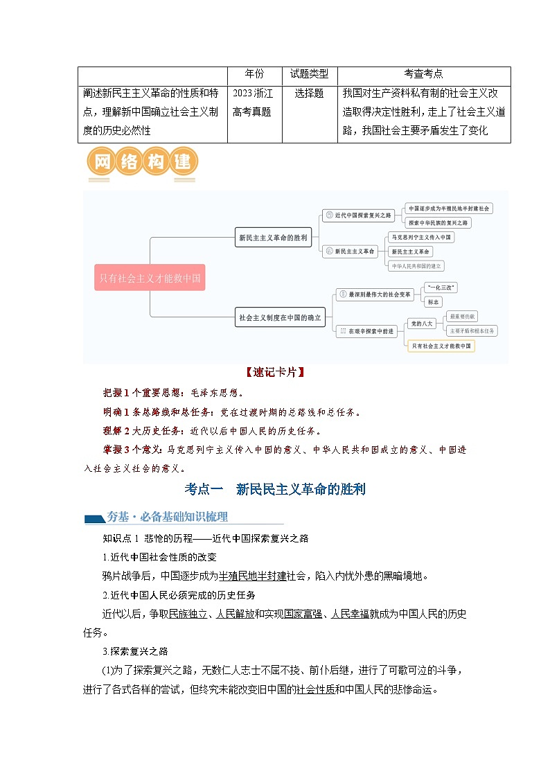 第02课 只有社会主义才能救中国（讲通）（学生版）第2页