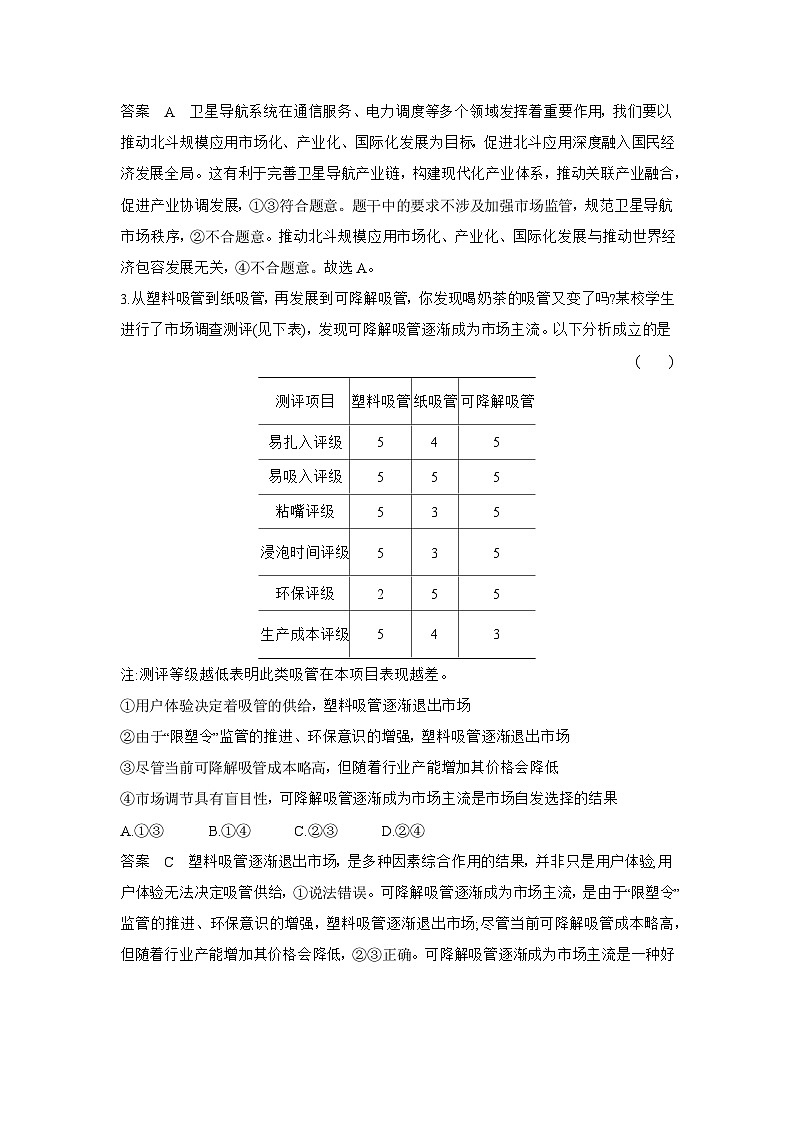 4_2024版.新高考版 政治.5·3A版--专题四经济发展与社会进步专题检测第2页