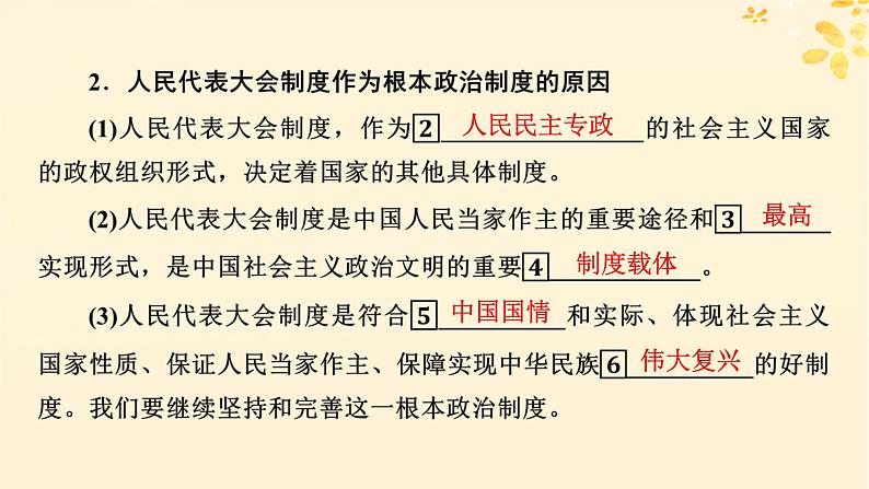 2024春高中政治第1单元各具特色的国家第1课国体与政体第2框国家的政权组织形式课件（部编版选择性必修1）第5页