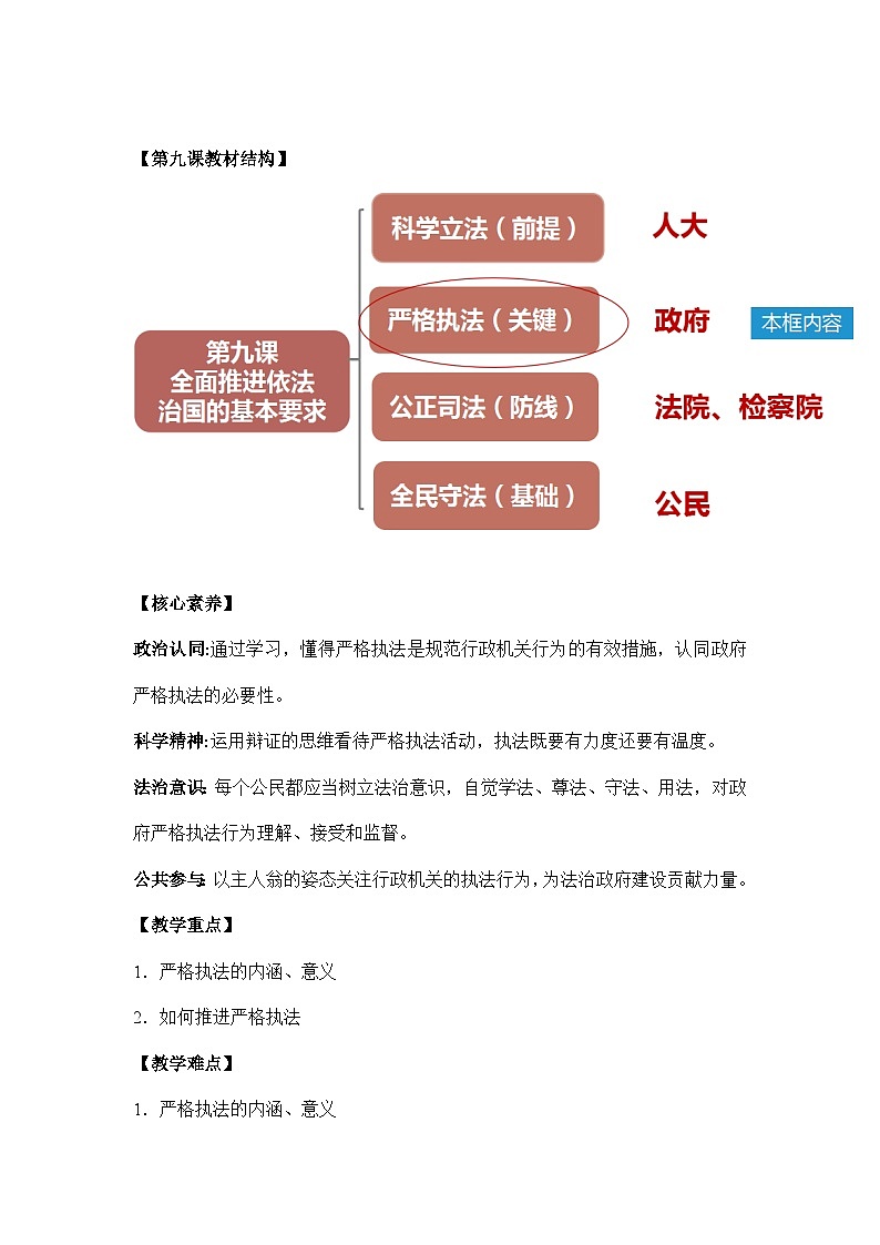统编版政治必修三9.2严格执法教案02