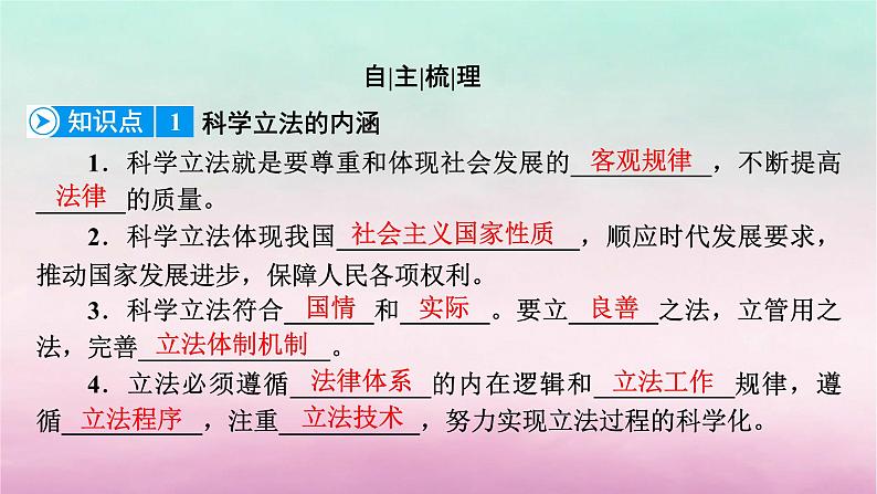 2024高中政治第3单元全面依法治国第9课全面依法治国的基本要求第1框科学立法课件（部编版必修3）第7页