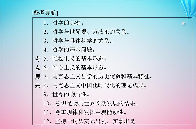 2024届高考政治学业水平测试复习专题八探索世界与把握规律课件02