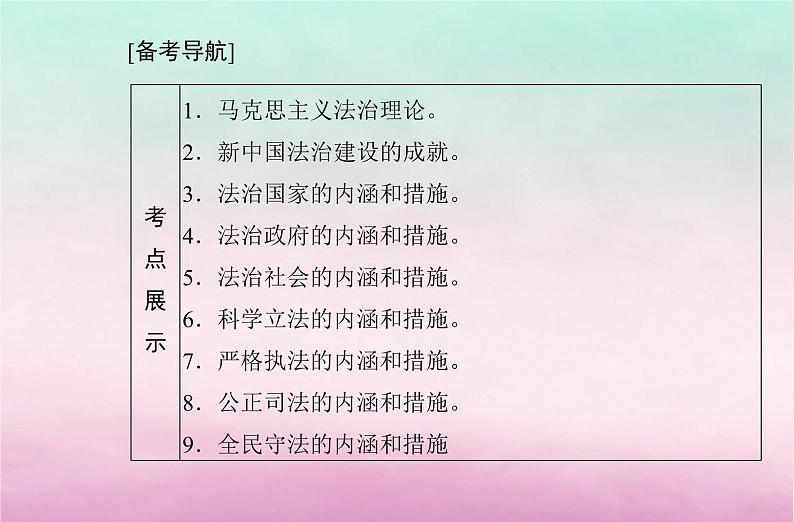 2024届高考政治学业水平测试复习专题七全面依法治国课件第2页