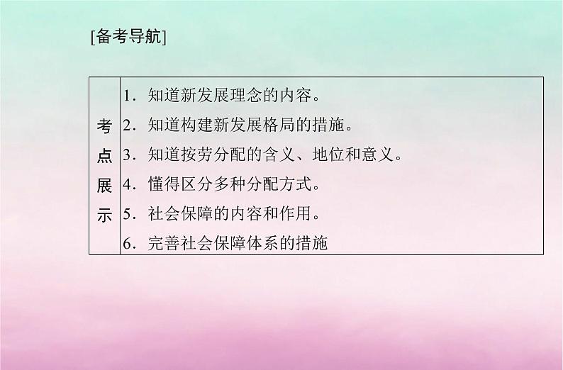 2024届高考政治学业水平测试复习专题四经济发展与社会进步课件02