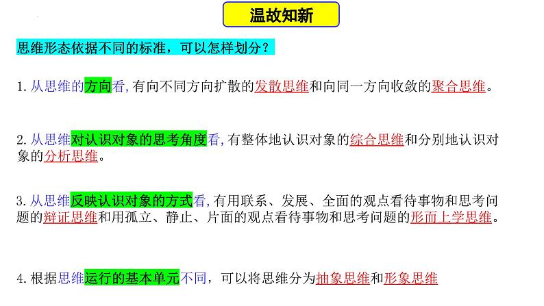 2023-2024学年高中政治统编版选择性必修3：12.1 发散思维与聚合思维的方法（课件）第2页