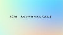 2025版高考政治一轮复习真题精练专题九文化传承与文化创新第23练文化多样性与文化交流互鉴课件