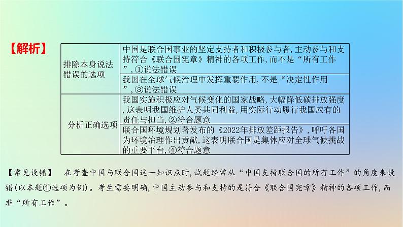 2025版高考政治一轮复习新题精练专题十国家政治制度与国际组织考点3国际组织课件07