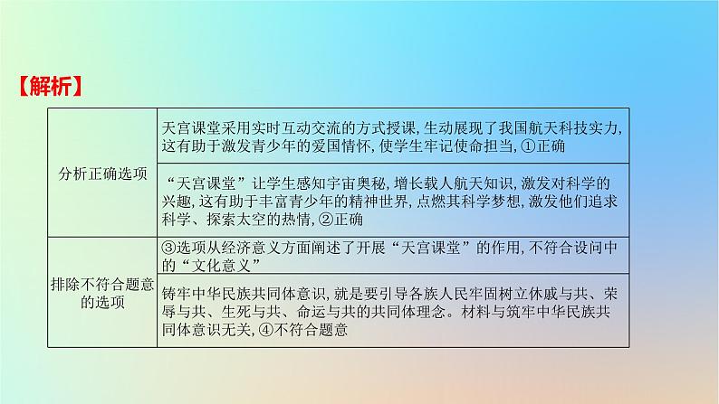 2025版高考政治一轮复习新题精练专题九文化传承与文化创新考点1继承发展中华优秀传统文化课件05