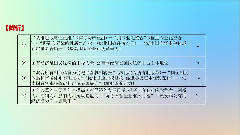 2025版高考政治一轮复习新题精练专题二生产资料所有制与经济体制专项传导类选择题课件03