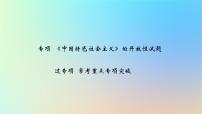 2025版高考政治一轮复习新题精练专题一中国特色社会主义专项中国特色社会主义的开放性试题课件