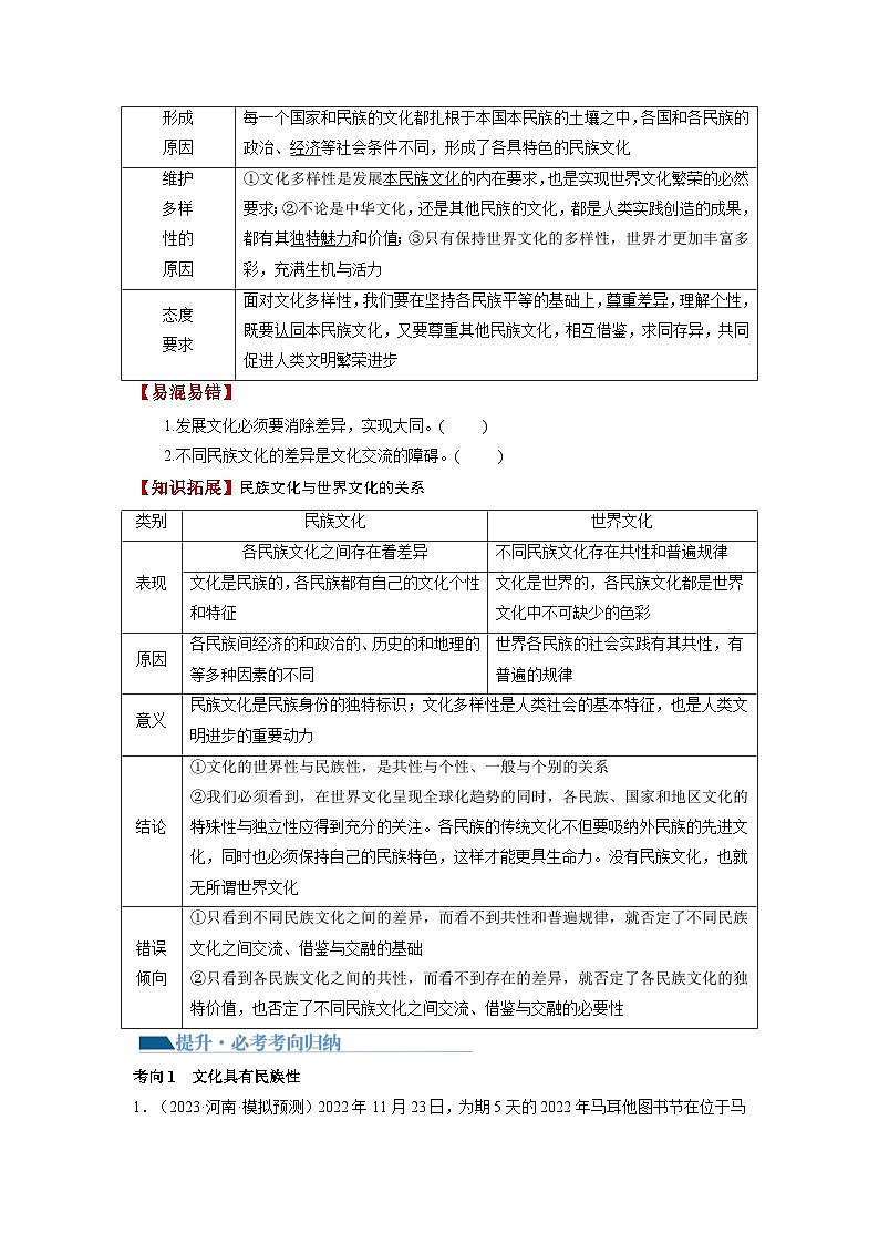 第08课 学习借鉴外来文化的有益成果（讲义）-高考政治一轮复习讲练测（新教材新高考）03