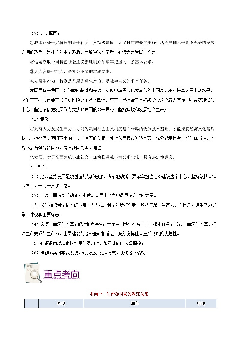 最新高考政治考点一遍过（讲义） 考点04 生产与消费03