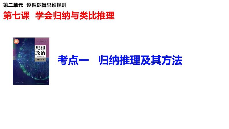 第七课 学会归纳与类比推理课件-2024届高考政治一轮复习统编版选择性必修三逻辑与思维第7页