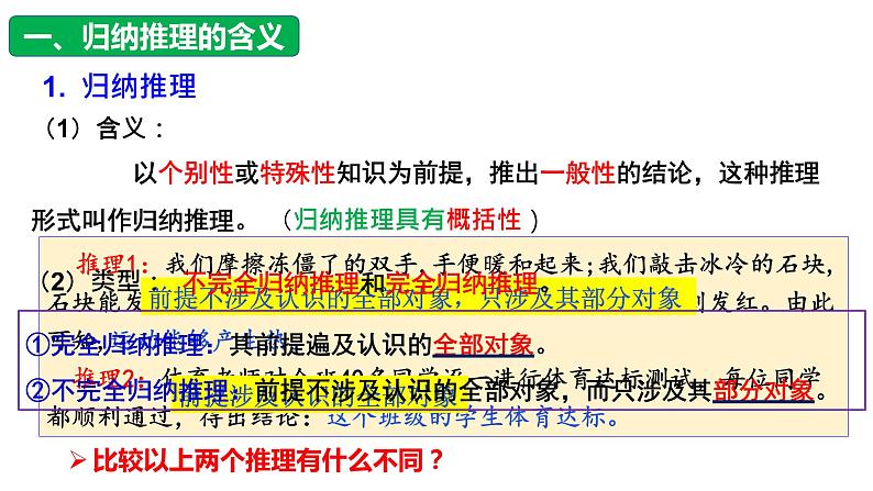 第七课 学会归纳与类比推理课件-2024届高考政治一轮复习统编版选择性必修三逻辑与思维第8页