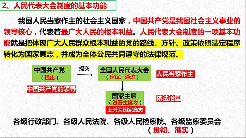 5.2 人民代表大会制度：我国的根本政治制度  课件- 高中政治统编版必修三政治与法治08