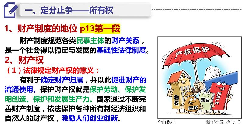 2.1 保障各类物权   课件 - 高中政治统编版选择性必修二法律与生活06