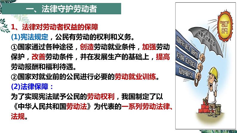 7.1 立足职场有法宝  课件 - 高中政治统编版选择性必修二法律与生活 (2)第5页