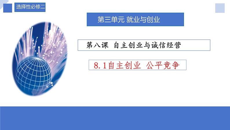 8.1 自主创业 公平竞争定  课件 - 高中政治统编版选择性必修二法律与生活第1页