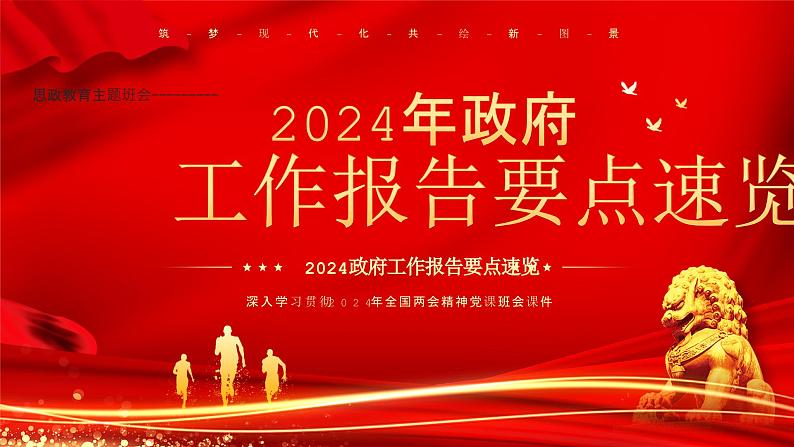 2024年政府工作报告要点速览 课件-2024届高考政治二轮复习第1页