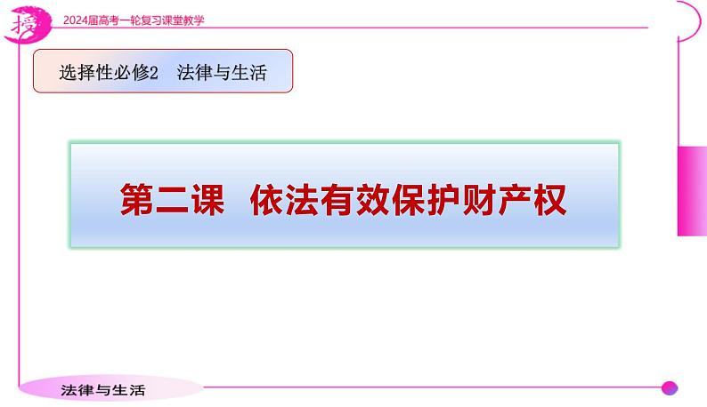 第二课 依法有效保护财产权 课件-2024届高考政治一轮复习统编版选择性必修二法律与生活07