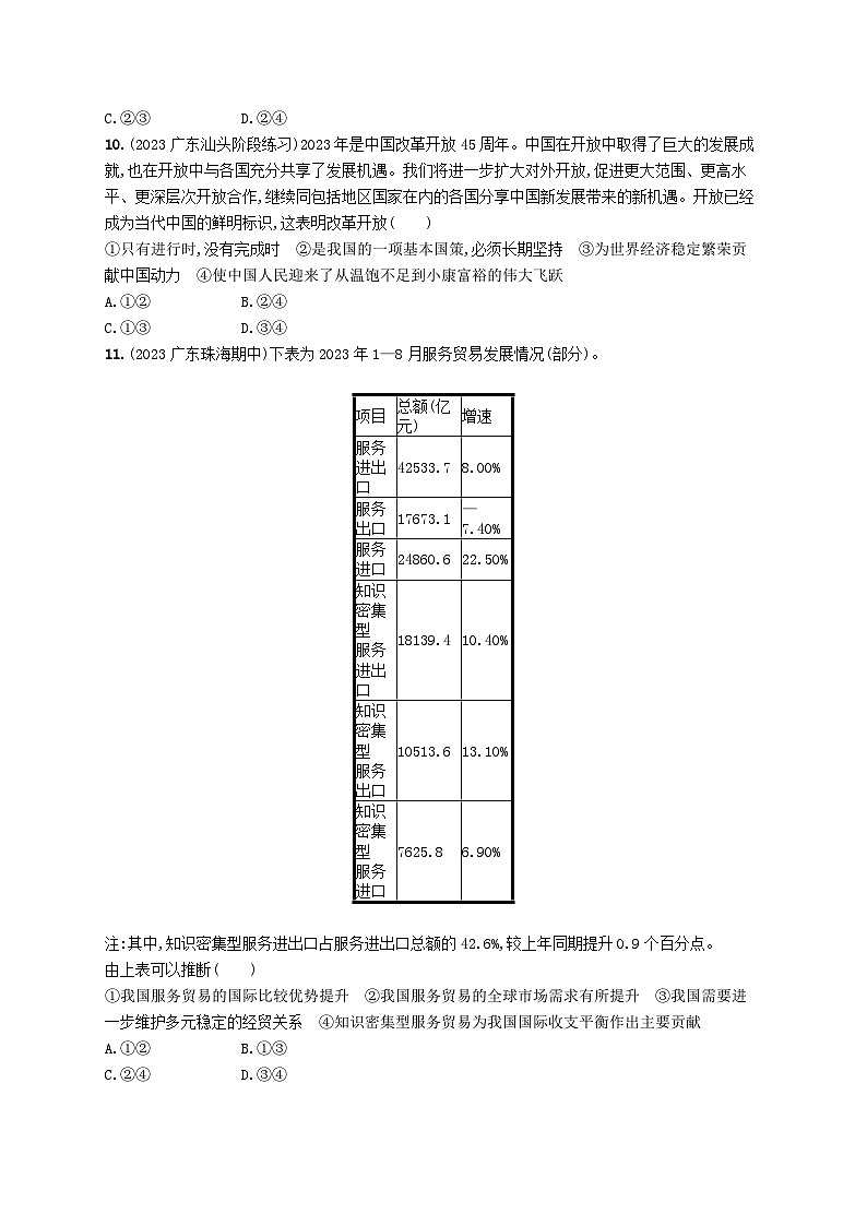 备战2025届新高考政治一轮总复习阶段检测卷六当代国际政治与经济（附解析）第3页