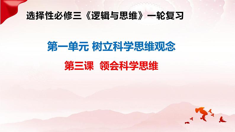 第三课 领会科学思维 课件-2024届高考政治一轮复习统编版选择性必修三逻辑与思维02