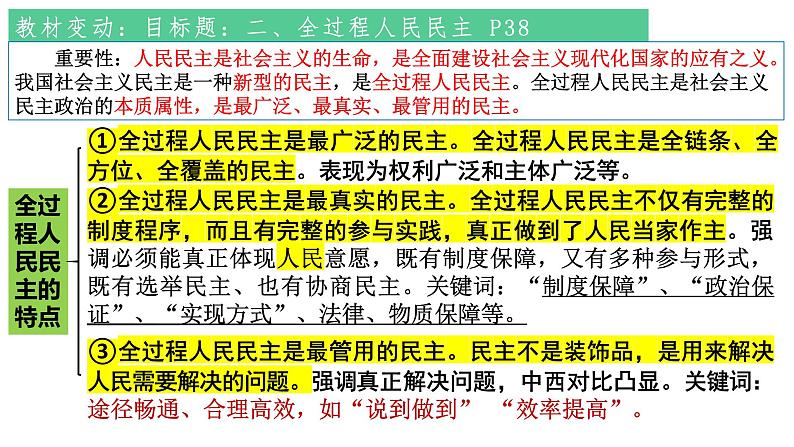 专题五 人民当家作主 课件-2024届高考政治二轮复习统编版必修三政治与法治07