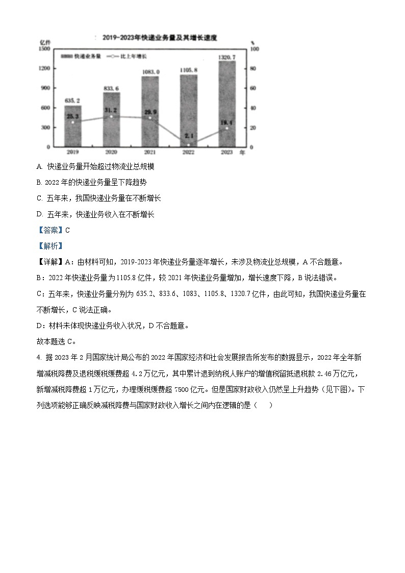 精品解析：广东省佛山市南海西樵高级中学2023-2024高三下学期3月考政治试题（解析版）第3页