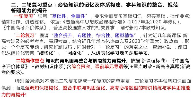 二轮复习：方向·重点·策略 课件-2024届湖北省十堰市高考政治二轮复习备考研讨会第7页