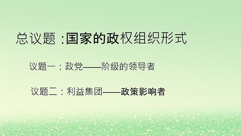 第一单元各具特色的国家第一课国体与政体1.3政党和利益集团课件（部编版选择性必修1）第3页