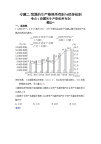 专题二 我国的生产资料所有制与经济体制-2024五年高考题分类训练（政治）