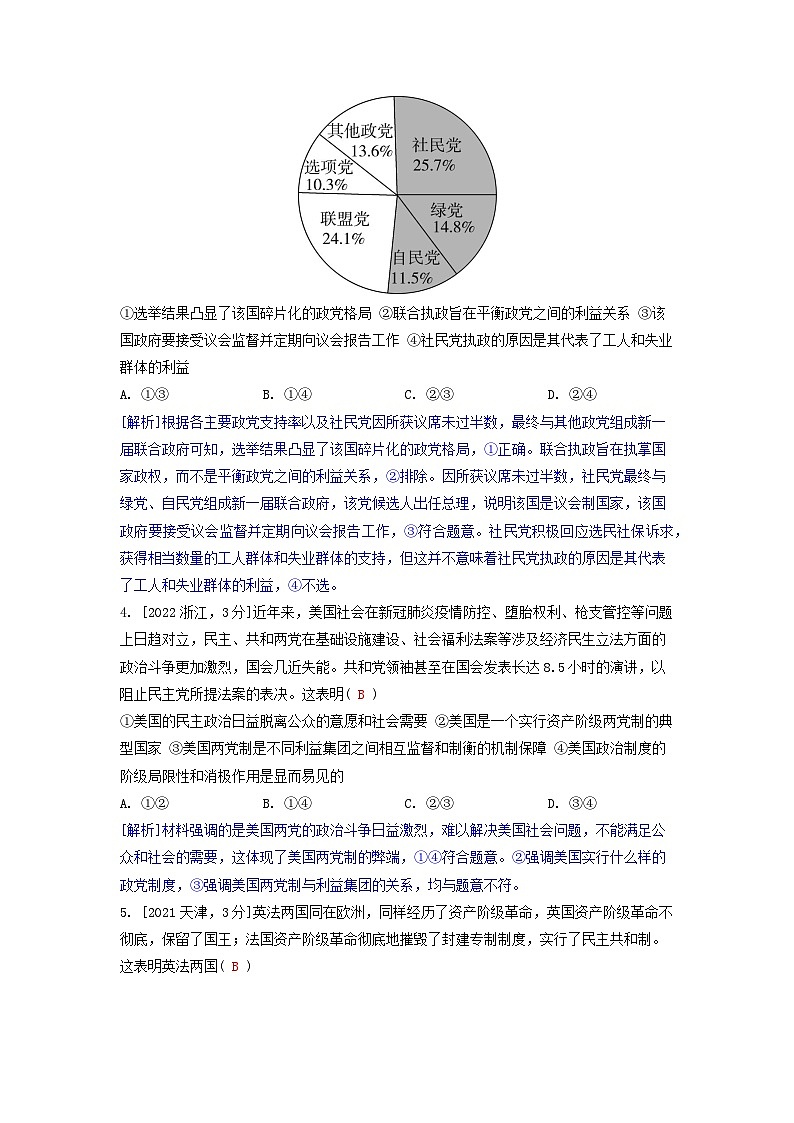 2019-2023近五年高考政治真题分类训练专题十当代国际政治与经济（附解析）第2页